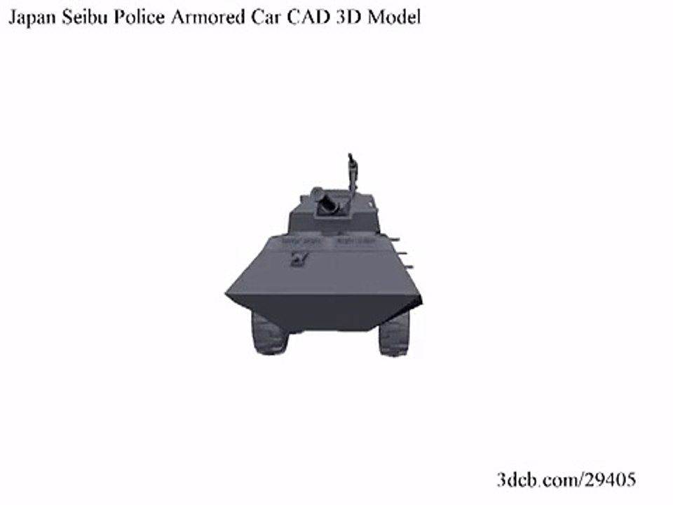 Japan Seibu Police Armored Car CAD Solid 3D Model