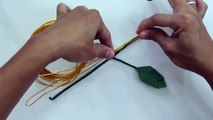 How to make an origami Leaf and Stem (Using wire)