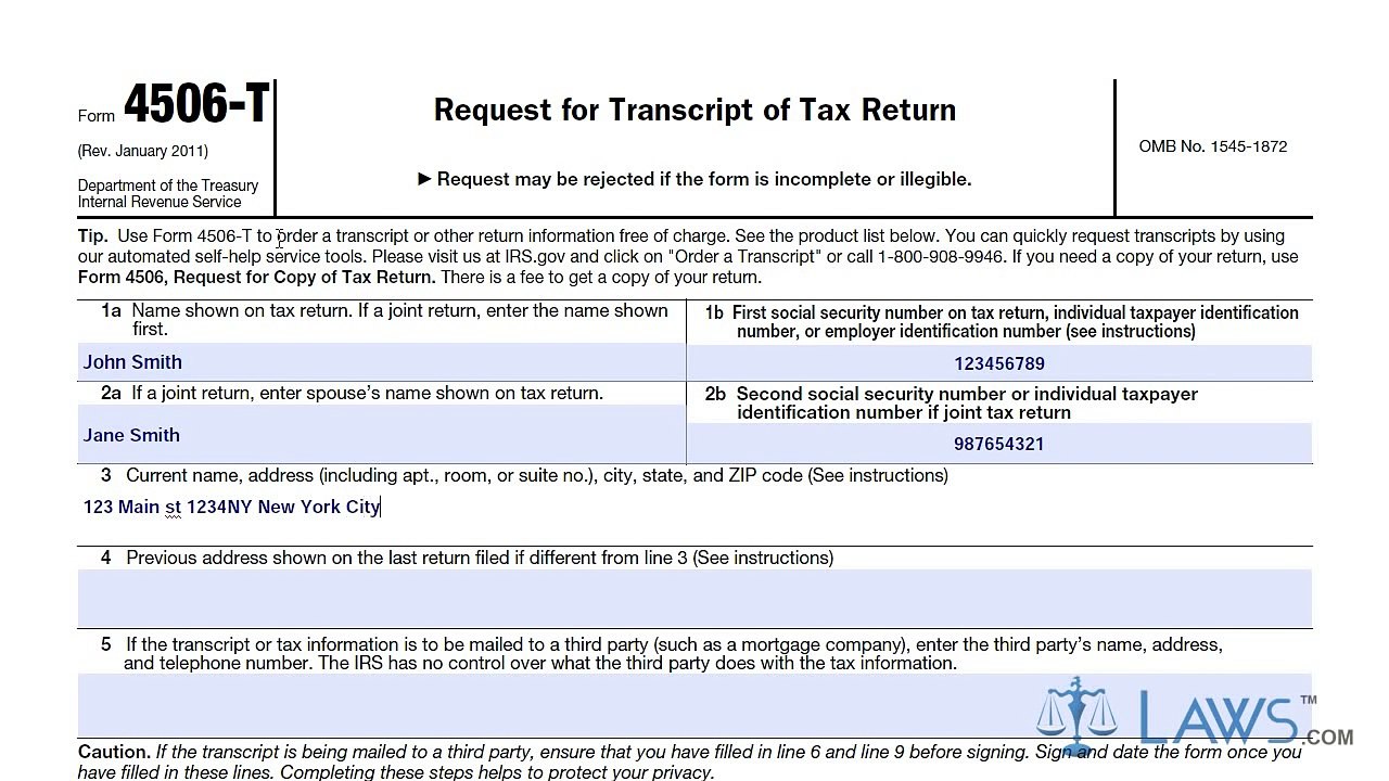 Learn How to Fill the Form 4506-T Request for Transcript of Tax Return