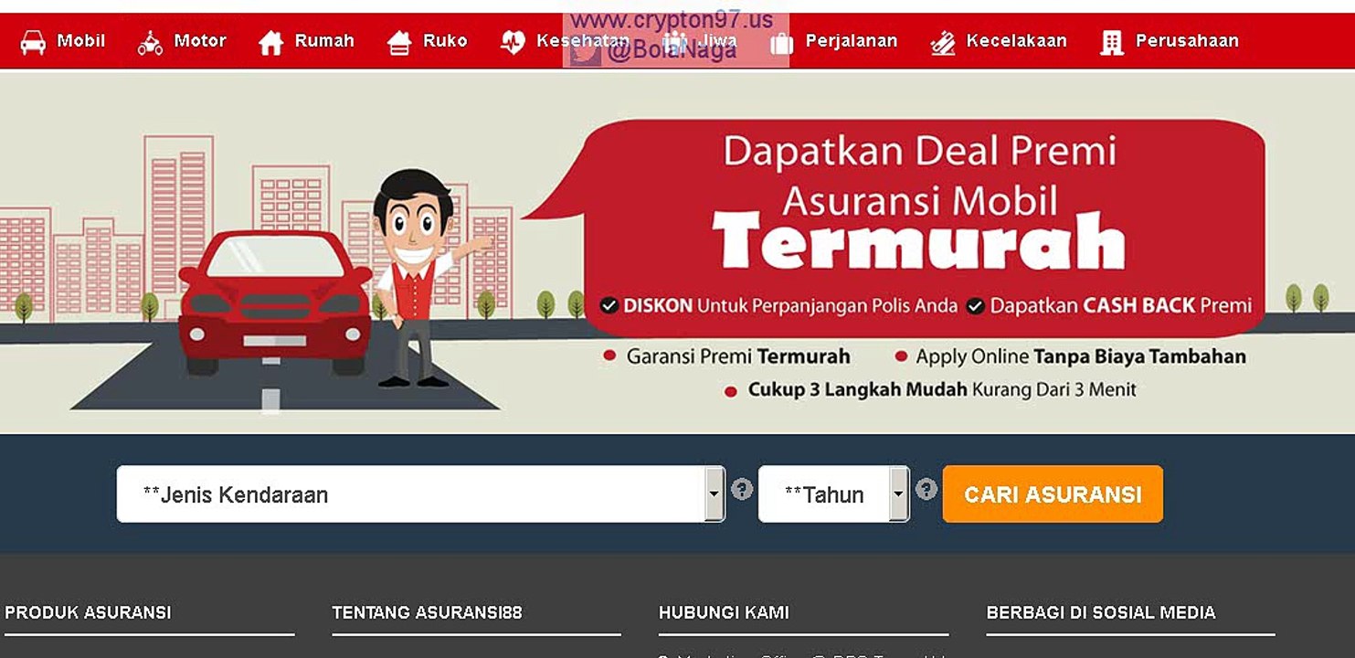 Asuransi Mobil dan Motor pribadi / perusahaan premi murah pertahun
