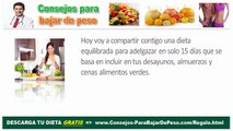 Como hacer para bajar de peso en 15 días con una dieta equilibrada