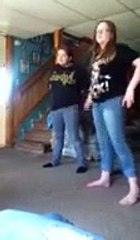 Sister and a friend dancing dance central 2