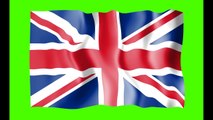 British Waving Flag Green Screen - Free Royalty Footage