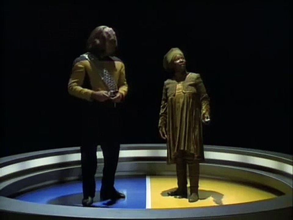 Guinan and Worf at Target Practice