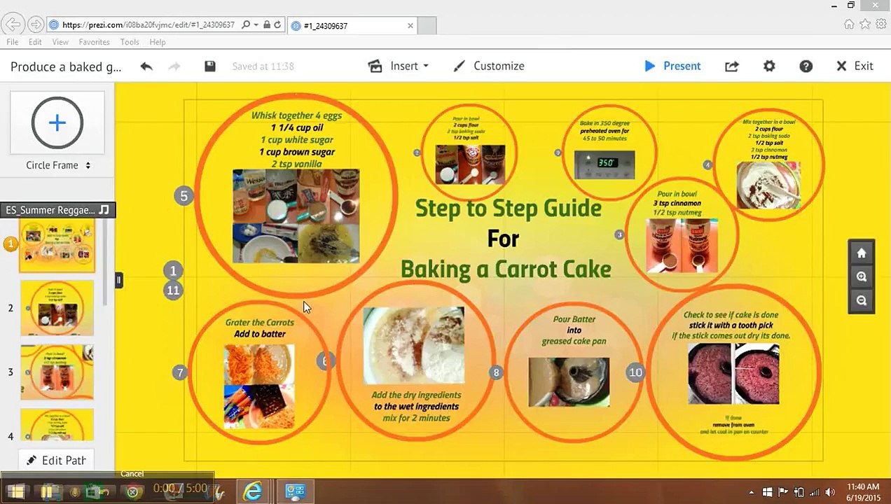 Hanna how to bake a carrot cake done