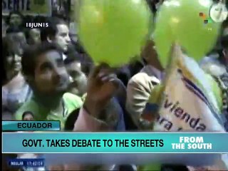 Ecuador: Correa Supporters Taking Message to the Population