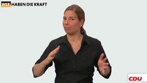Informationen der CDU zur Bundestagswahl in Gebärdensprache