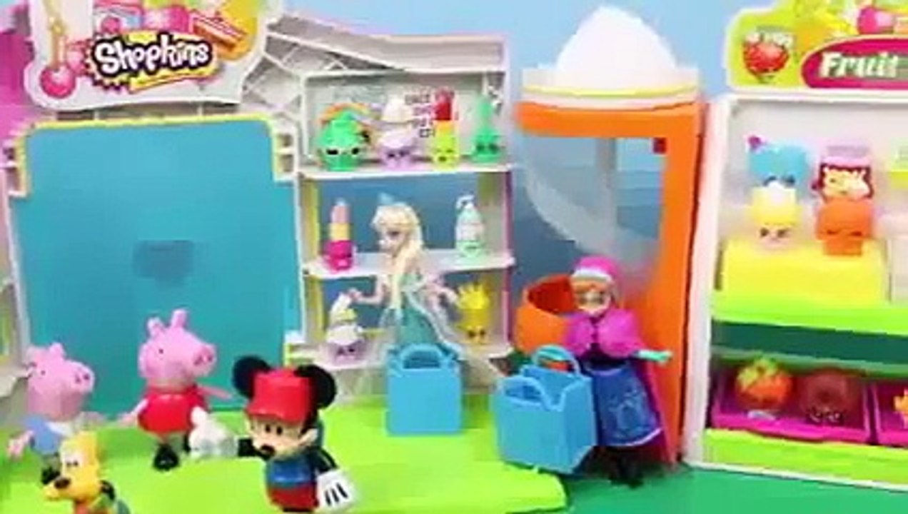 Shopkins Mickey Mouse Clubhouse Peppa Pig Disney Frozen Elsa Anna Minnie Open Surprise Toy