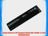 Laptop Battery for HP/Compaq Pavilion DV6-1350US 12 cells 8800mAh Black
