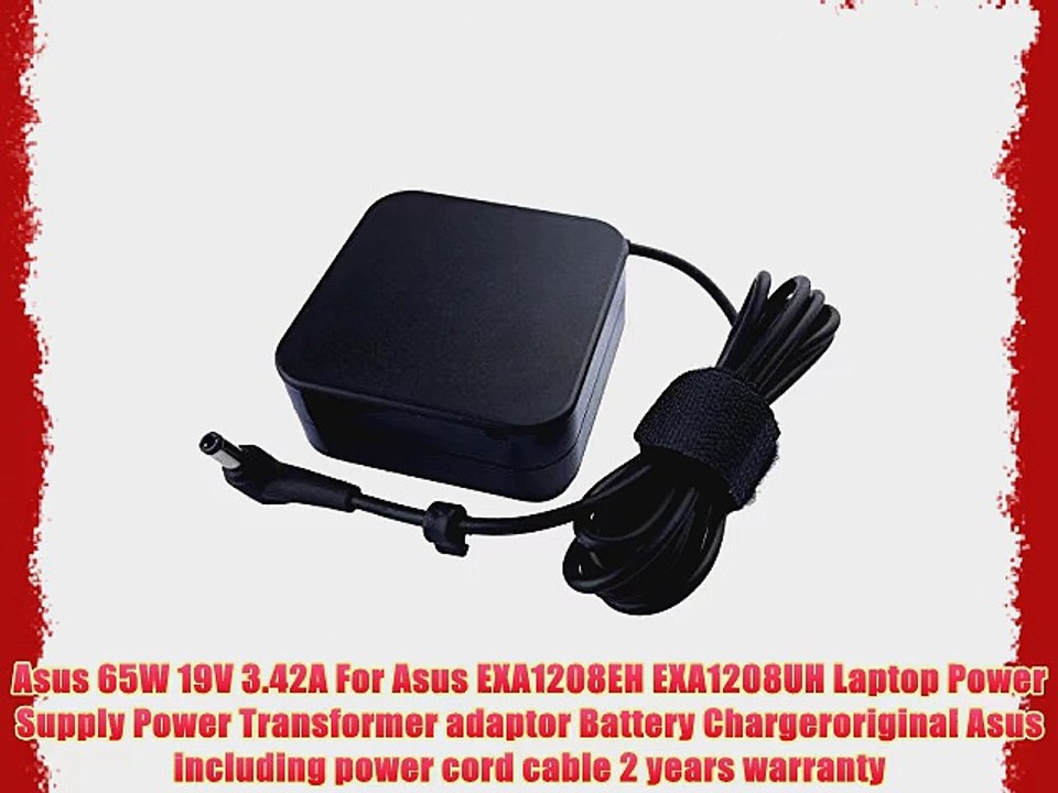 iGuerburn 65W AC Aadapter for Asus EXA1208EH EXA1208UH 19V 3.42A Laptop Power Transformer Battery