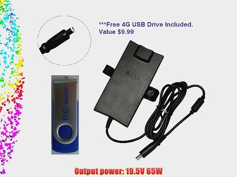Dell Slim 65W AC Power Adapter for Dell Latitude: E5410E5500E5510E6400E6400 ATGE6410E6500X300XT2XT2