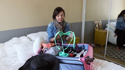 How to pack a suitcase and carry on  + Airport Outfit