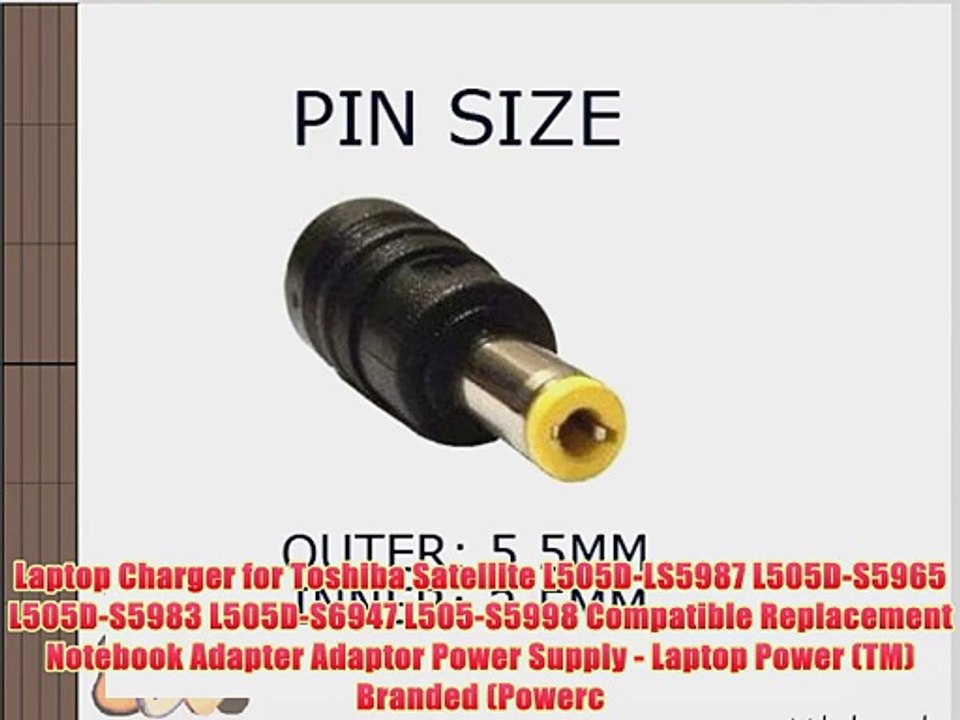 Laptop Charger for?Toshiba Satellite L505D-LS5987 L505D-S5965 L505D-S5983 L505D-S6947 L505-S5998?Compatible