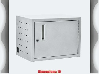 Luxor Home Office 12 Tablet Wall / Desk Charging Box Gray