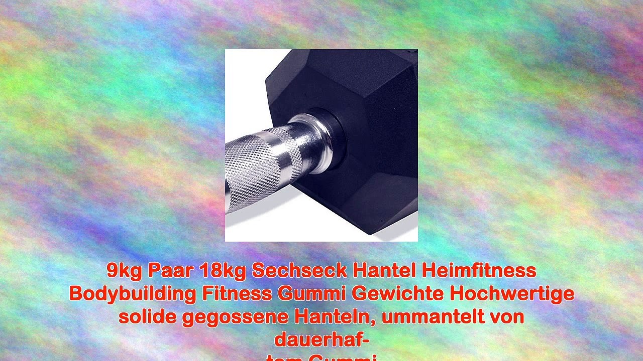 9kg Paar 18kg Sechseck Hantel Heimfitness Bodybuilding Fitness
