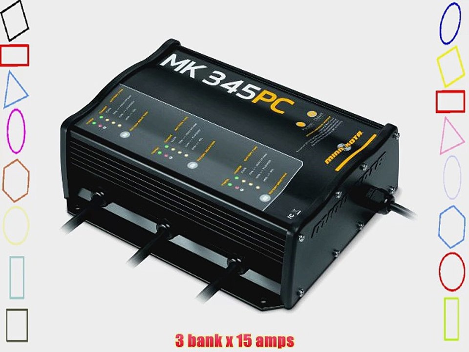 Minn Kota MK 345 PC Precision On-Board 3-Bank Charger 15-Amp