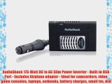 RadioShack 175-Watt DC to AC Slim Power Inverter - Built-in USB Port - Includes Airplane adapter