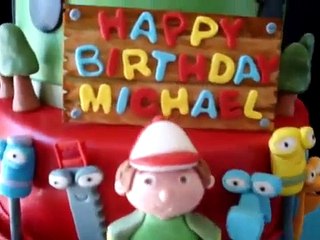 Mickey Mouse Club House, Handy Manny, & Little Einsteins Fondant Birthday Cake