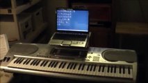 DIY laptop computer holder for Casio piano keyboard