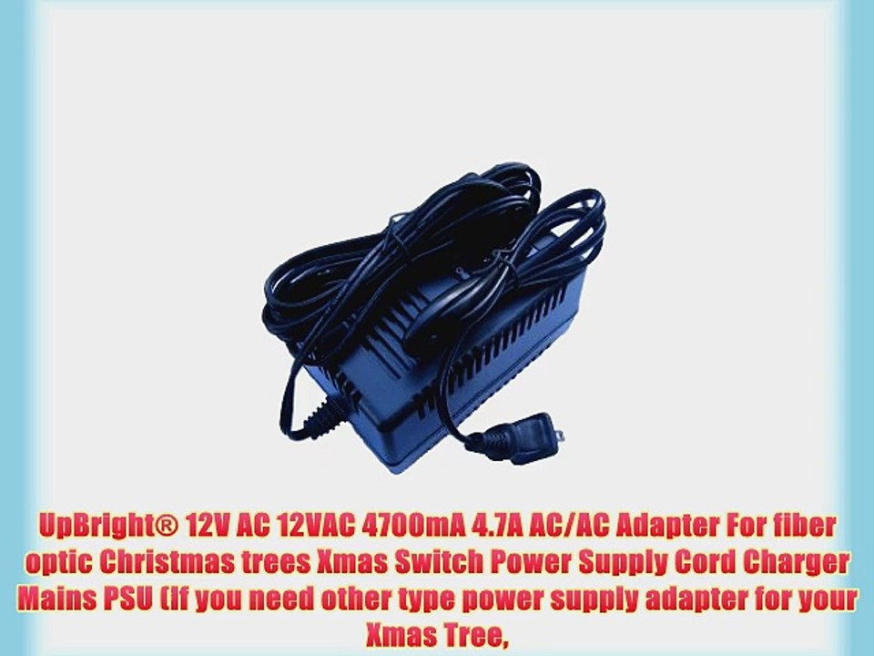 UpBright? 12V AC 12VAC 4700mA 4.7A AC/AC Adapter For fiber optic Christmas trees Xmas Switch