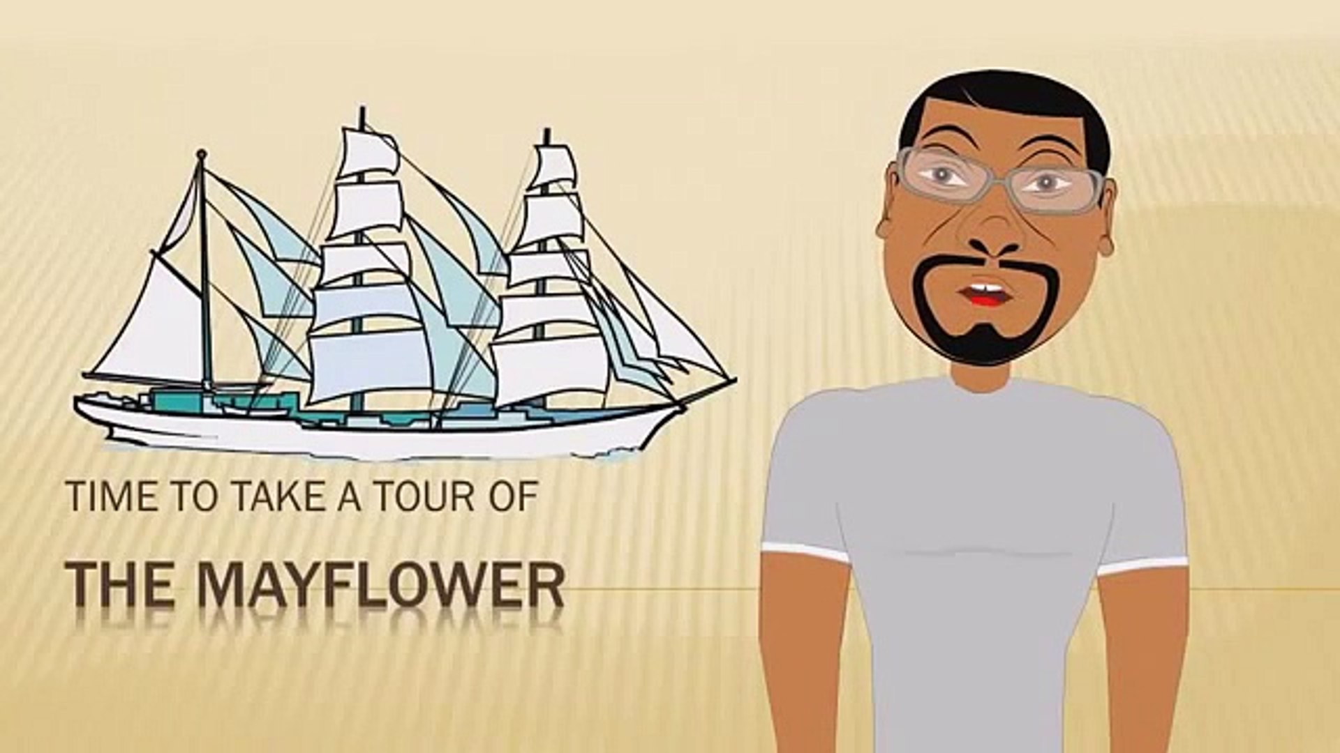 ⁣Tour of the Mayflower (Thanksgiving for Kids) Educational Videos for Students (Cartoon)