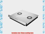 Monoprice Adjustable Aluminum Laptop Riser Cooling Stand w/ Built-In Dual 70mm Fan