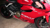 Ducati Panigale 1199 Exhaust Sound & Walkaround, Startup & Reeving - Zimowe Przepalanie Panigale