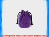 Drawstring Pouch - Grape Leather (purple) - Full Grain Leather