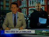 Assange cumple tres años en la embajada de Ecuador en Londres