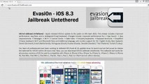 New release Evasion iOS 8.3 Jailbreak untethered for Iphone 5s/5c/5, 4S/4, 3GS