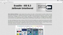 Evasion UNTETHERED iOS 8.3 Jailbreak Tool For iPhone 5, iphone 4, iPhone 3GS, iPad3