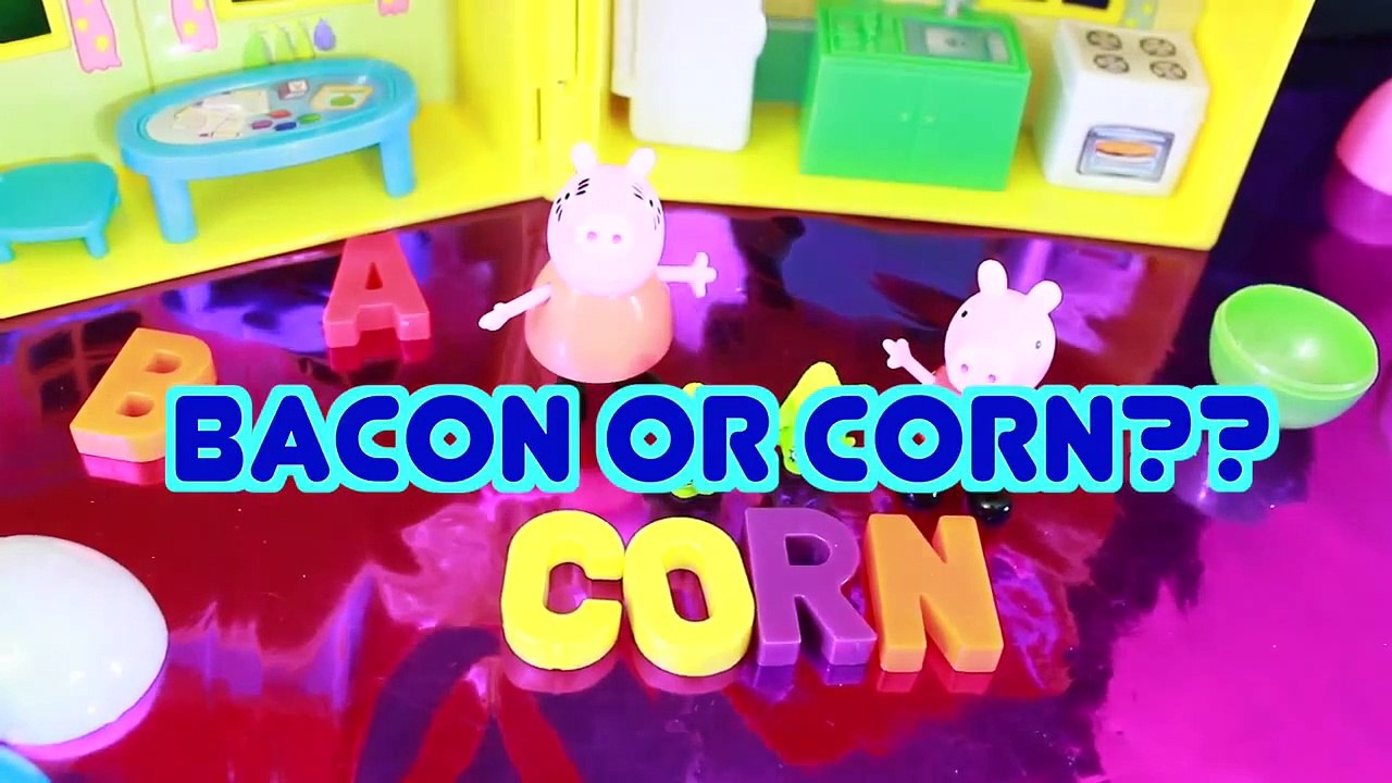 Peppa Pig Surprise Egg Learn A Word! Spelling Words Lesson 2 Dollhouse Educational Toy Vid