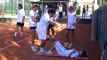 MOmentos de Vilas en su Guillermo Vilas Tennis Academy de Mallorca