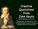 Creative Quotations from John Keats for Oct 31