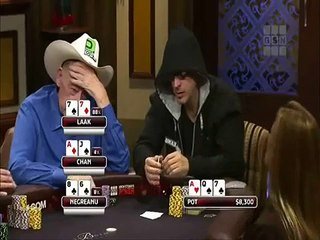 Phil Laak great fold against Johnny Chan