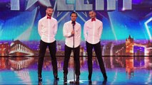 Yanis Marshall, Arnaud and Mehdi in their high heels spice up the stage Britain's Got Talent 2014