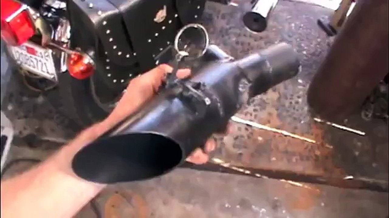 Homemade variable sound control exhaust for motorcycle