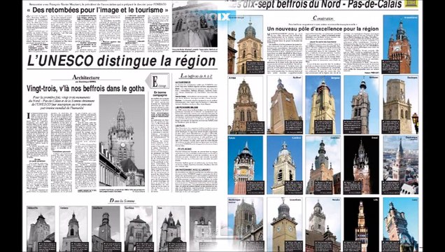 Arras: les 10 ans de l'inscription du beffroi au patrimoine mondial de l'UNESCO