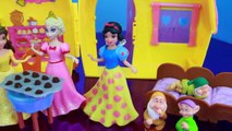 Elsa Frozen Snow White Parody Play Doh Disney Princess Belle 7 Dwarfs Princesses Castle To