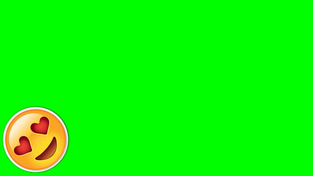 33 Green Screen Animation (Shaped Eyes Emoji) Free to use