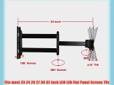 VideoSecu Articulating TV Wall Mount Bracket for Most 23 - 32 Plasma Flat Panel Screen LCD