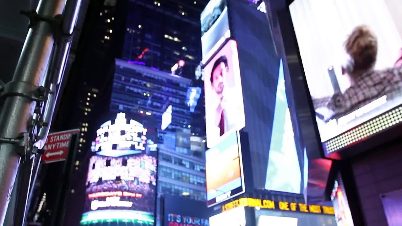 Shredded with Adam Saaks Designs Leggings on the Streets of New York City, Times Square
