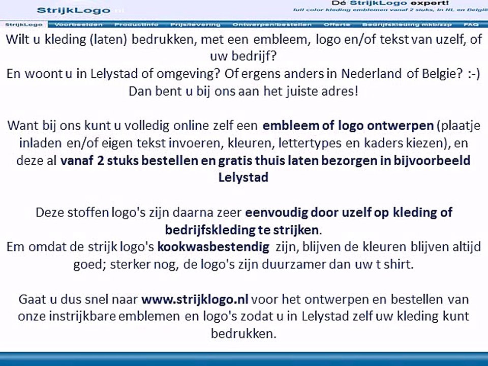 Kleding bedrukken Lelystad