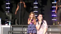 JESSIE J SINGS PRICETAG WITH LITTLE GIRL AT NEWBURY RACECOURSE