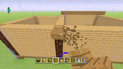 Minecraft(Ps4)-How to build cool wooden home for beginners