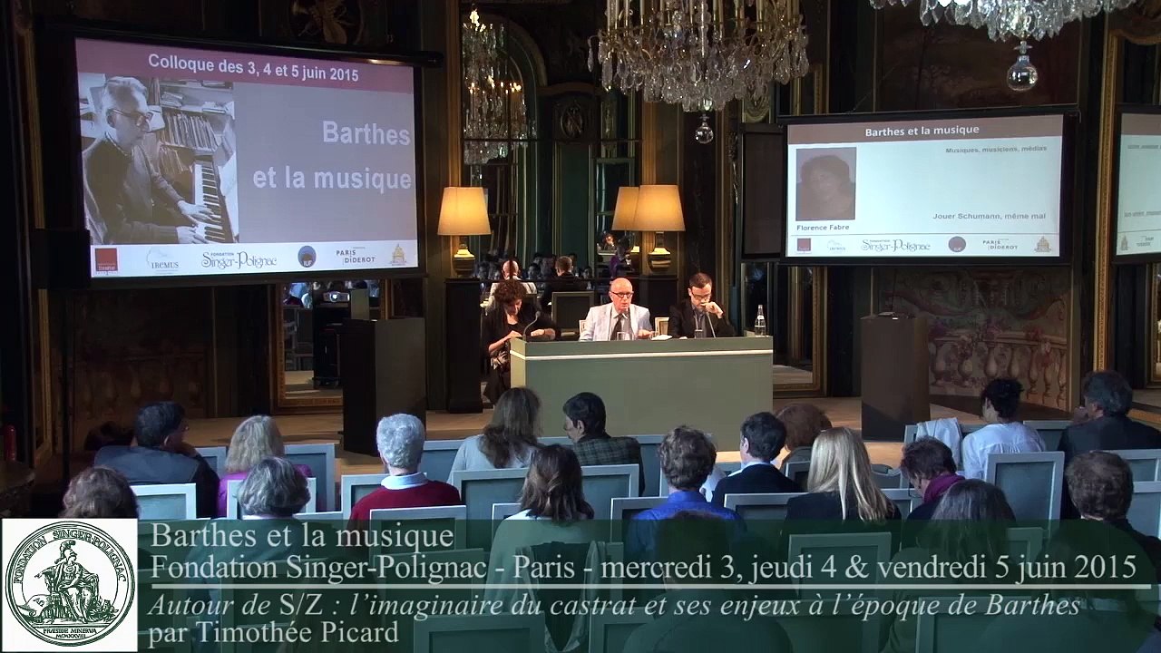 Autour de S/Z: l'imaginaire du castrat et ses enjeux à l'époque de Barthes par Timothée Picard