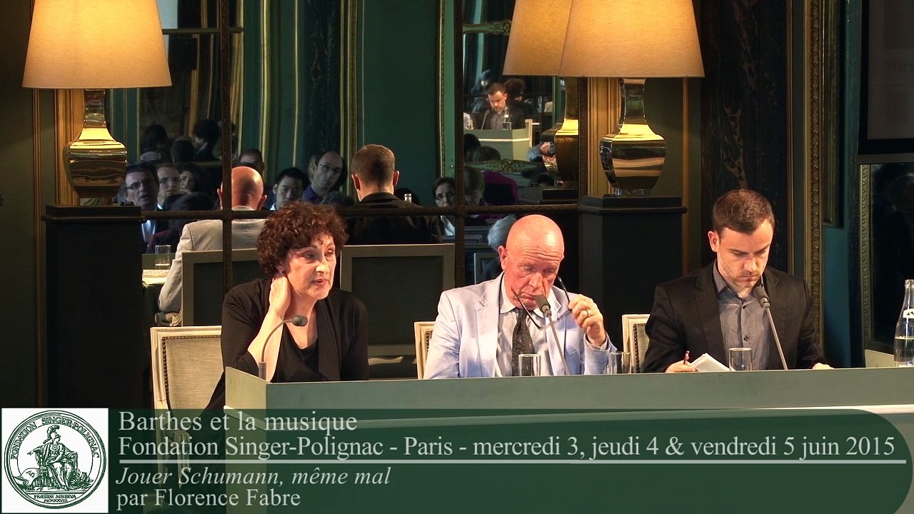 Jouer Schumann, même mal par Florence Fabre