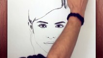 Emma Watson AMAZING speed paint | Beautiful Girls HD draw face woman