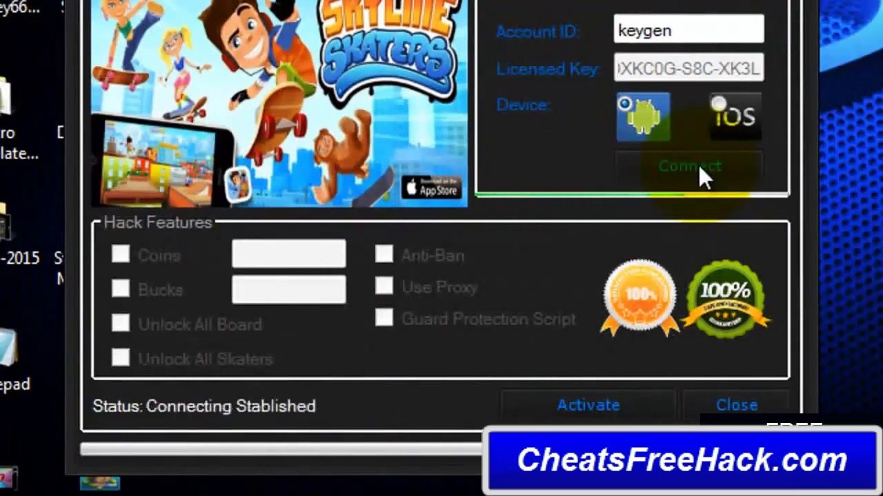 Skyline Skaters Hack Coins Bucks All Bords All Skaters Hack Cheat Free Download 2015