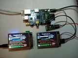 Wireless UART TFT LCD with touchpad  for Raspberry Pi displaying system information